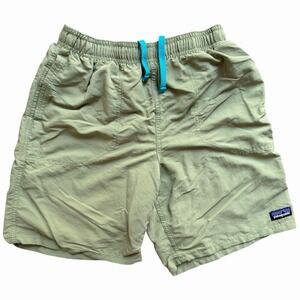 Patagonia Baggies Shorts Youth Large 12 Green Nylon Lined Swim Outdoor Shorts